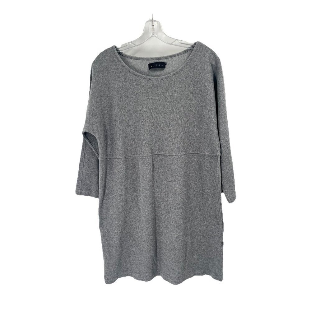 Hatch Gray Long Sleeve Maternity Dress Sz 1 Sz Medium Minimalist